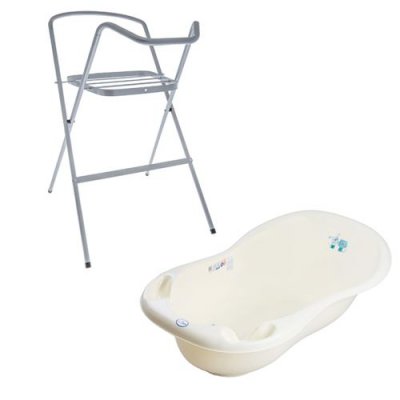 GENERIQUE Baignoire B&eacute;b&eacute; Thermom&egrave;tre Jaune Dog And Cat 102 Cm + Pied