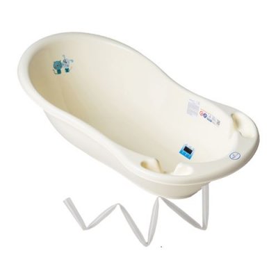 GENERIQUE Baignoire b&eacute;b&eacute; thermom&egrave;tre jaune dog and cat 86 cm + tuyau