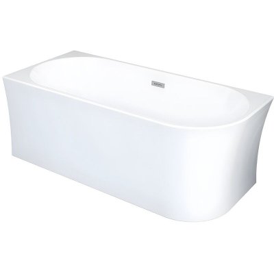 Baignoire d'angle - 201 L - 150 x 75 x 59 cm - Blanche - Acrylique - angle gauche - PONTICOLA