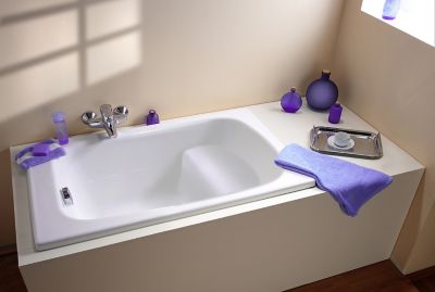 Baignoire gain de place Allibert - Flavis sabot 105 x 70 cm