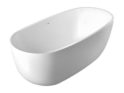 Baignoire &icirc;lot - 238L - 170 x 80 x 58 cm - Blanche - Acrylique - NICA