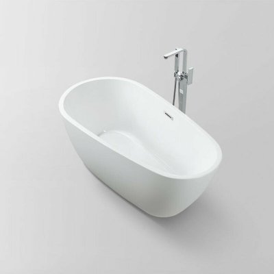Baignoire &icirc;lot design ovale PHOENIX blanche 150 cm
