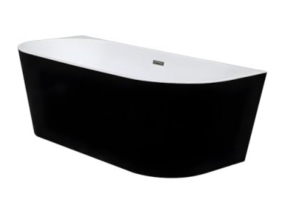 Baignoire &icirc;lot - DIVINA - 245L - 170*75*58 cm - Noire