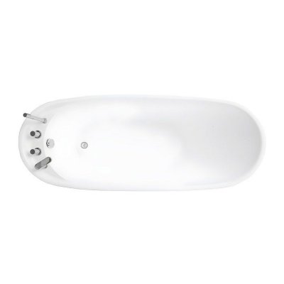 Baignoire &icirc;lot NATALIA avec robinetterie - 282L - 170*75*73cm - Noire