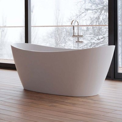 Baignoire &icirc;lot ovale neroon 2.0 blanche 170x80cm, by Spalina Blanc