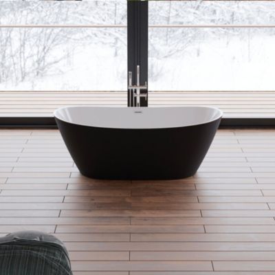 Baignoire &icirc;lot venecia noire mate 170x80cm, by spalina