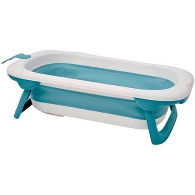 THERMOBABY Baignoire pliable -  - BALN&Eacute;A - Compact - Bouchon de vidange - Jusqu'&agrave; 18 mois - Bleu 