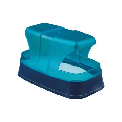 TRIXIE Baignoire Sable, Hamster - Souris, 17*10*10cm, Bleu Fonc&eacute; -