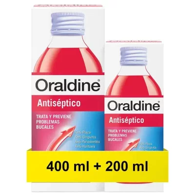 ORALDINE Bain de bouche  antiseptique (400 ml + 200 ml)