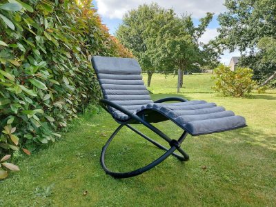 KETER Bain de soleil &agrave; bascule swing luxe monaco - gris -  - 14-700871