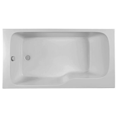 Bain douche malice, acrylique renforc&eacute; blanc brillant, 170 x 90 version gauche