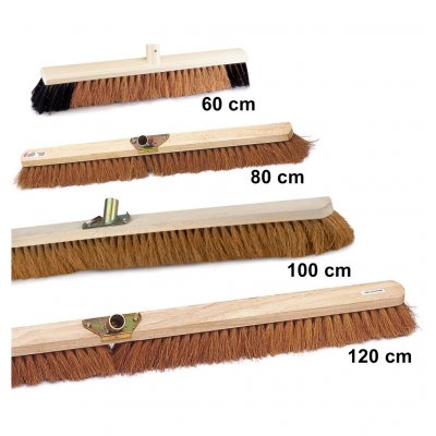 THOMAS Balai coco monture bois 80 cm avec douille en m&eacute;tal