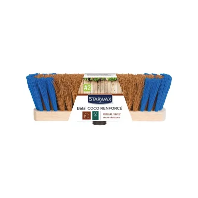 STARWAX Balai coco renforc&eacute; sols ext&eacute;rieurs + douille - 