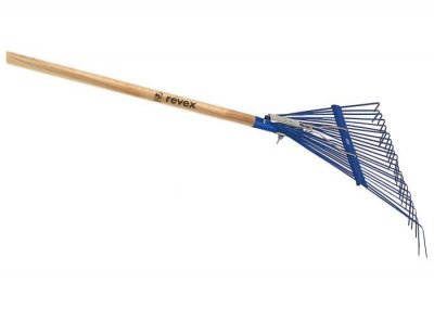 REVEX Balais &agrave; gazon raidisseur  24 dents fil plat 60cm + manche