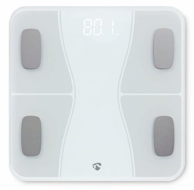 NEDIS Balance Connect&eacute;e Multifonctionnelle avec 16 Fonctions de Mesures Blanc