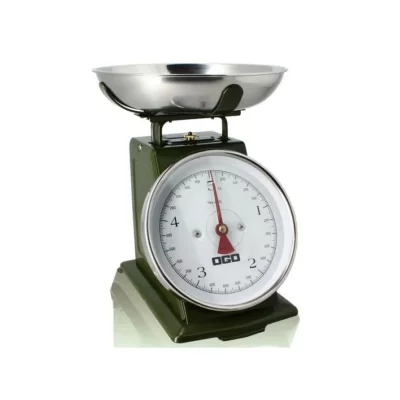 OGO Balance de cuisine m&eacute;canique en inox kaki 5kg/20g