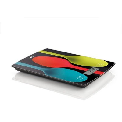 LAICA Balance &eacute;lectronique noire avec design cuill&egrave;res color&eacute;es 5kg.
