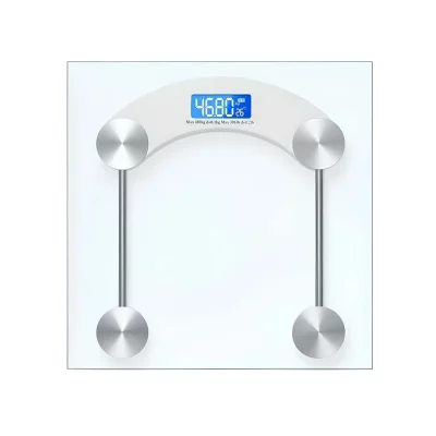 AVIZAR Balance Electronique Num&eacute;rique 180 Kg 30 x 30 cm avec Ecran LCD Blanc