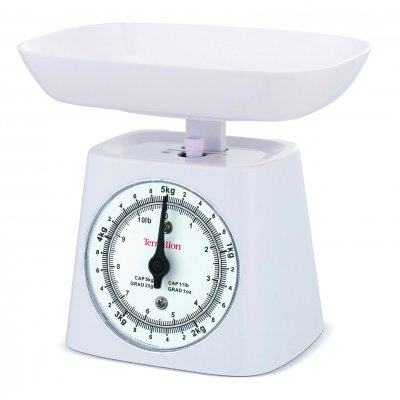 TERRAILLON Balance m&eacute;canique  - 5kg/1g - Bol amovible - 0,5 L - Blanc