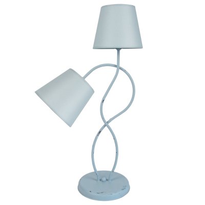 TOSEL Balazuc lampe a poser acier c&eacute;rus&eacute;e 40x40x65 cm - gris bleu FTO5603950638689