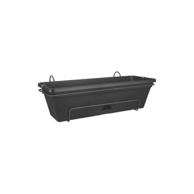 ELHO Balconniere Green Basics Allin1 50 - Ext&eacute;rieur & Balcon - L 25,7 x W 47,3 x H 16,7 cm - Vivre noir