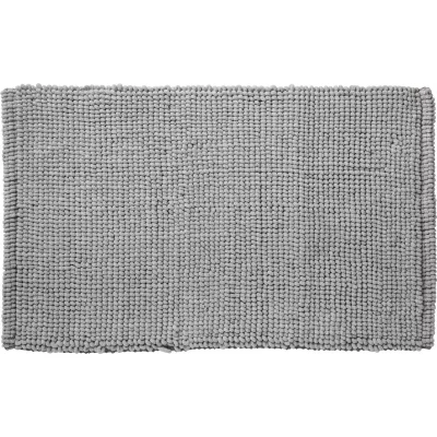 GUY LEVASSEUR BALI - Tapis de bain en polycoton uni gris 50x80cm