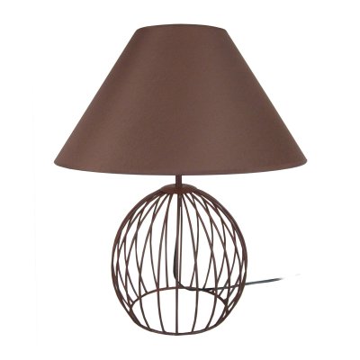 TOSEL BALL - Lampe de salon filaire m&eacute;tal marron