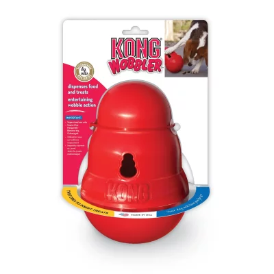 KONG Balle &agrave; friandises  Wobbler - taille L : L 19 cm x l 13 cm