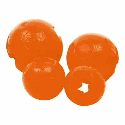 GLORIA Balle en thermoplastique r&eacute;sistant orange 9.5 cm pour gros chien