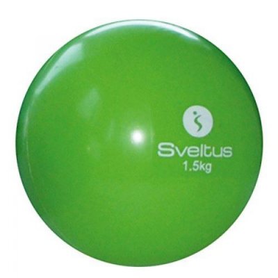 SVELTUS Balle lest&eacute;e  1,5 kg pour le fitness adulte - couleur verte