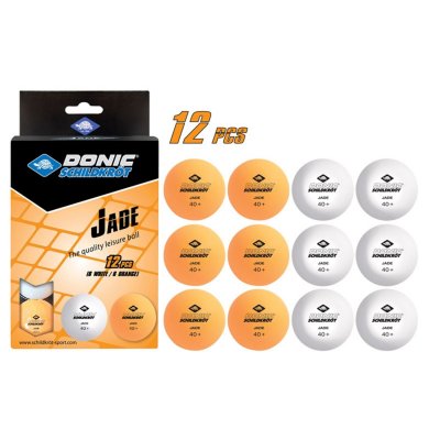 SCHILDKROT Balles de tennis de table Donic Schildkr&ouml;t Jade Poly 40+ Blanc et Orange