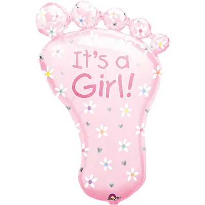 AMSCAN Ballon alu pied rose 'it's a girl'