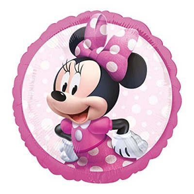 AMSCAN BALLON ALU ROND LICENCE MINNIE MOUSE FOREVER 43CM  Rose, Fuchsia