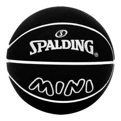 SPALDING Ballon de basket  Spaldeen mini black Noir Taille : Unique