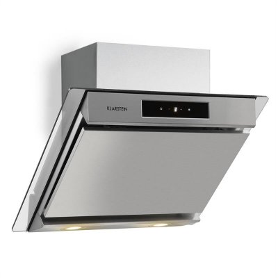 KLARSTEIN Balzac 60 Hotte aspirante 60cm 210W 640m&sup3;/h led tactile - inox & verre