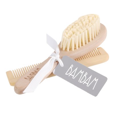 BAMBAM  Brosse et Peigne en bois