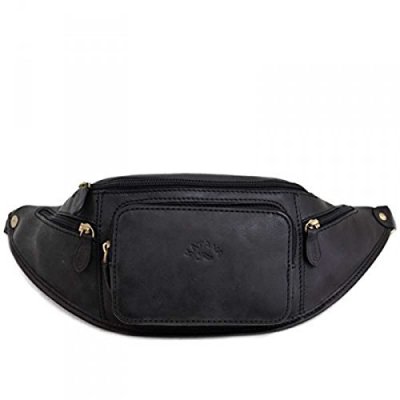 KATANA Banane  Cuir de Vachette gras K 31000 - Noir - Cuir - Homme