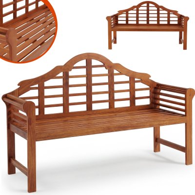CASARIA Banc de jardin 135x52x100cm Marlboro en eucalyptus FSC&reg;