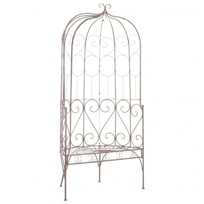 VIDAXL Banc de jardin 95 cm Fer Marron antique  - Brown