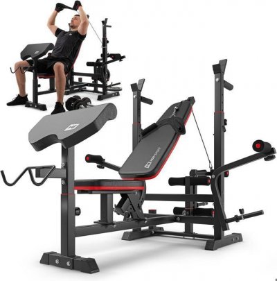 HS HOP SPORT Banc de musculation multifonction HS-1075 PRO r&eacute;glable 