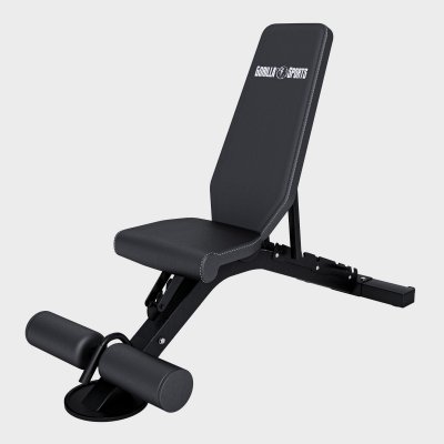 GORILLA SPORTS Banc de musculation r&eacute;glable et inclinable 8 positions 156 x 51 x 114 cm - Jusqu'&agrave; 400 KG de charge