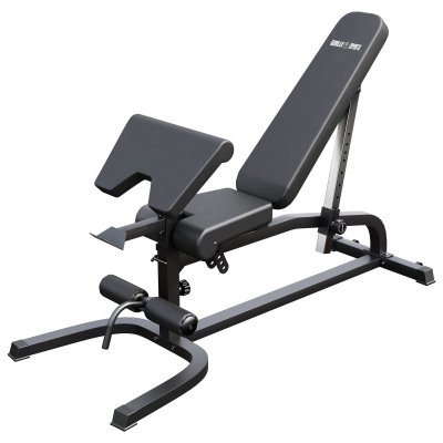 GORILLA SPORTS Banc inclinable avec accessoires jambes/Curl 