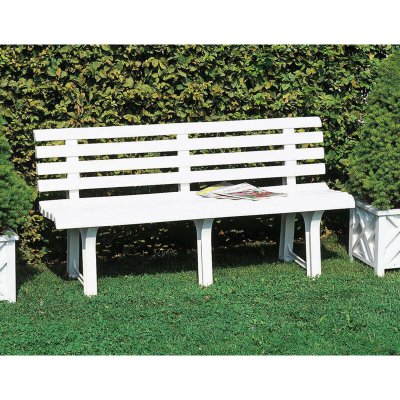 PROGARDEN Banc outdoor ORCHIDEA - Blanc - 145 x 49 x 74 cm