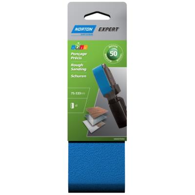 NORTON Bande pour lime &eacute;lectrique - lot de 4 - grain 36 -13x454 mm