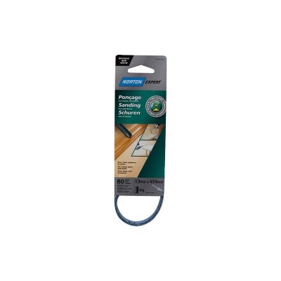 NORTON Bande pour lime &eacute;lectrique - lot de 4 - grain 80 - 13x454 mm - 