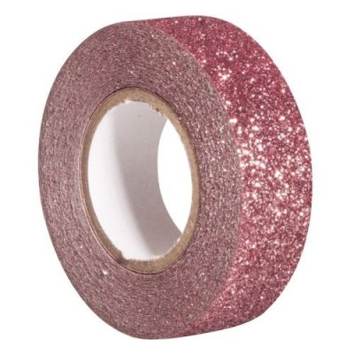 RAYHER BANDE SCINTILLANTE ROSE ANTIQUE 15MMX5M  Rose, fuchsia