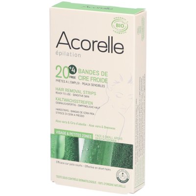 Bandes de cire froide pour le visage Acorelle 24 unit&eacute;s