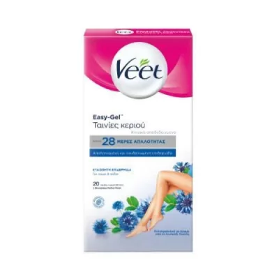 VEET Bandes De Cire Peaux Sensibles  - La Boite De 20