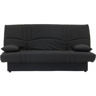 GENERIQUE Banquette clic clac 3 places - Tissu noir - L 190 x P 92 cm - DREAM - Style Contemporain