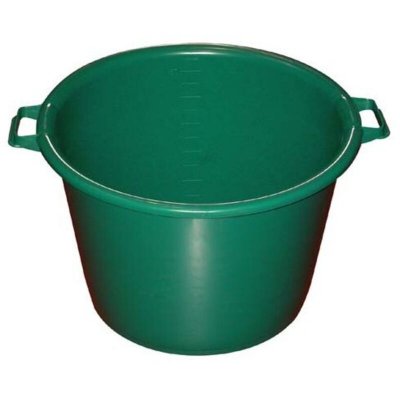 ALUMINIUM ET PLASTIQUE Baquet rond 30 l - d: 45 cm - h 29 cm - vert - 